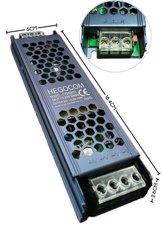 FUENTE DE PODER SLIM 24V 6.2AMP